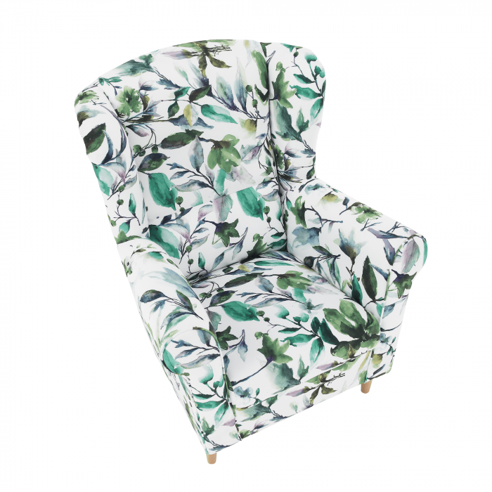 Fotoliu, material textil model frunze verzi, CHARLOT [7]