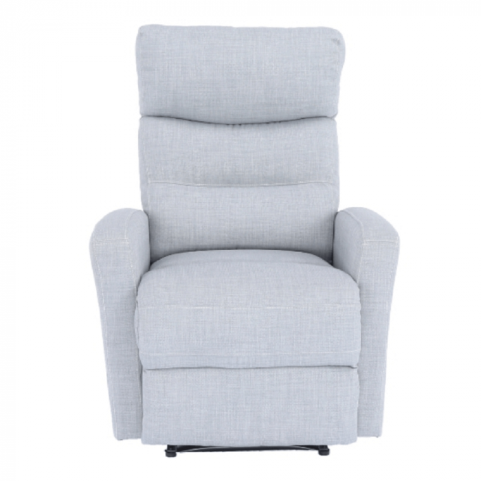 Fotoliu pentru relaxare, material textil gri deschis, SILAS [12]