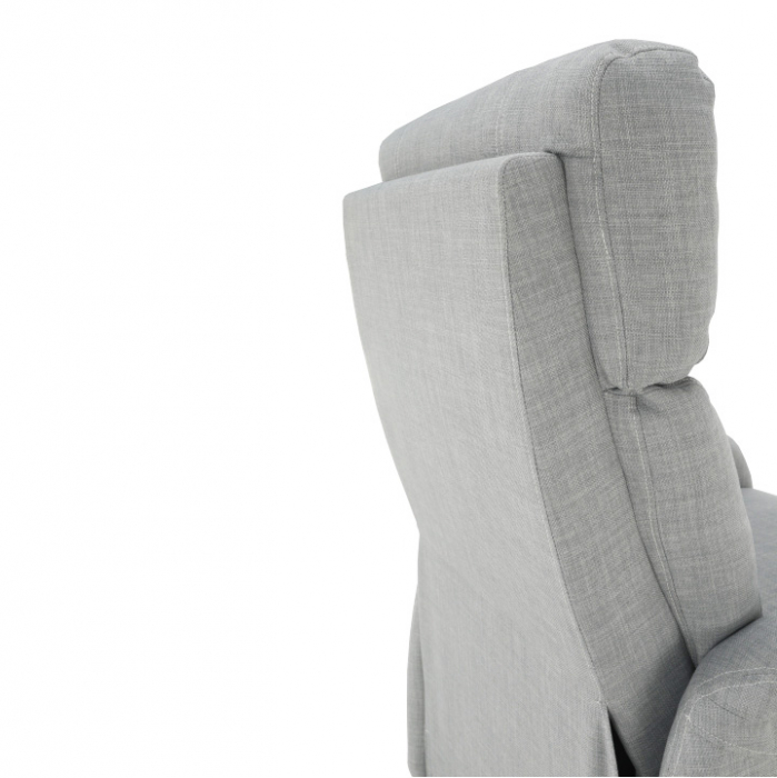 Fotoliu reglabil, material textil gri, FOREST [6]