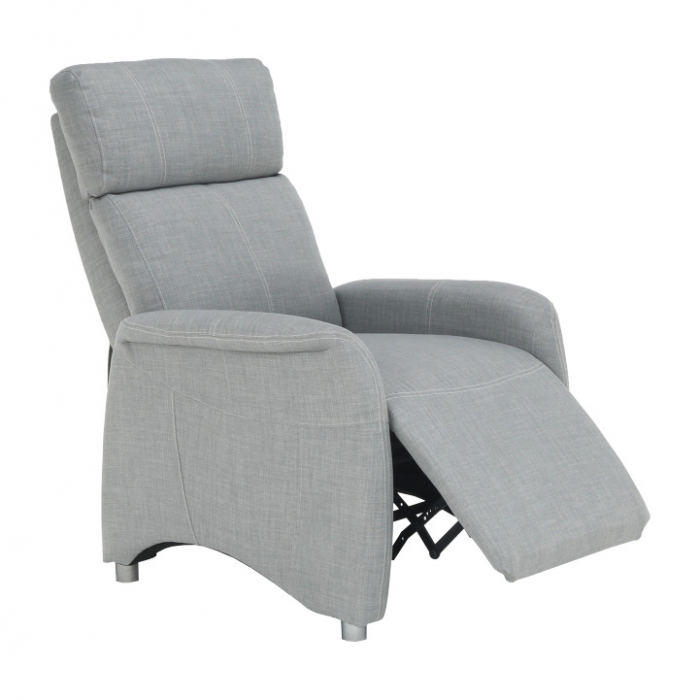 Fotoliu reglabil, material textil gri, FOREST [8]