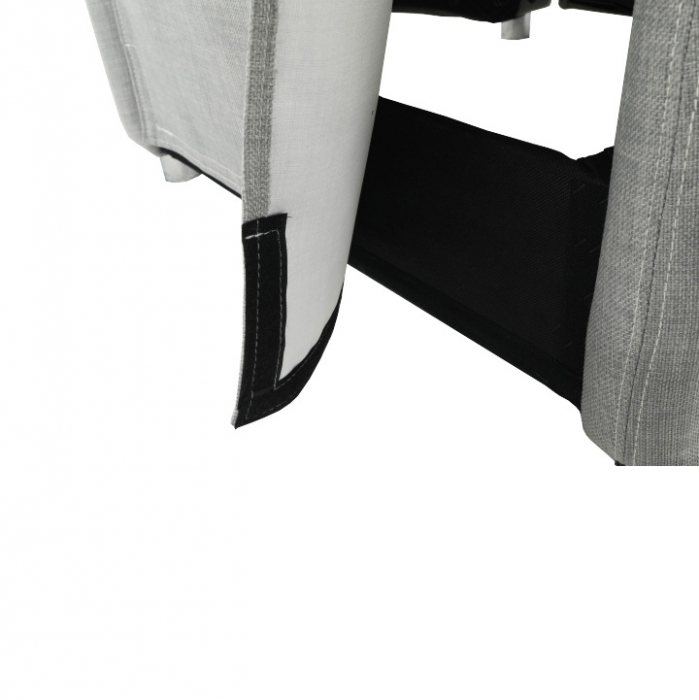 Fotoliu reglabil, material textil gri, FOREST [10]