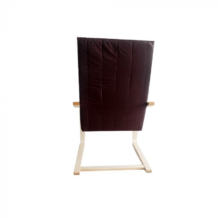 Fotoliu relaxant, lemn de mesteacăn/material maro, TORSTEN [5]