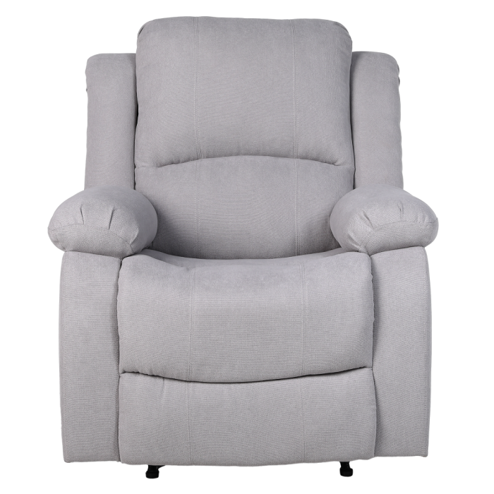 Fotoliu relaxant  reglabil cu recliner , material stofa gri deschis, confortabil [9]