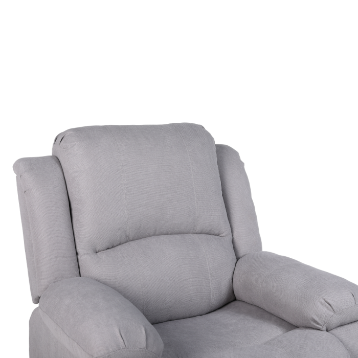 Fotoliu relaxant  reglabil cu recliner , material stofa gri deschis, confortabil [3]