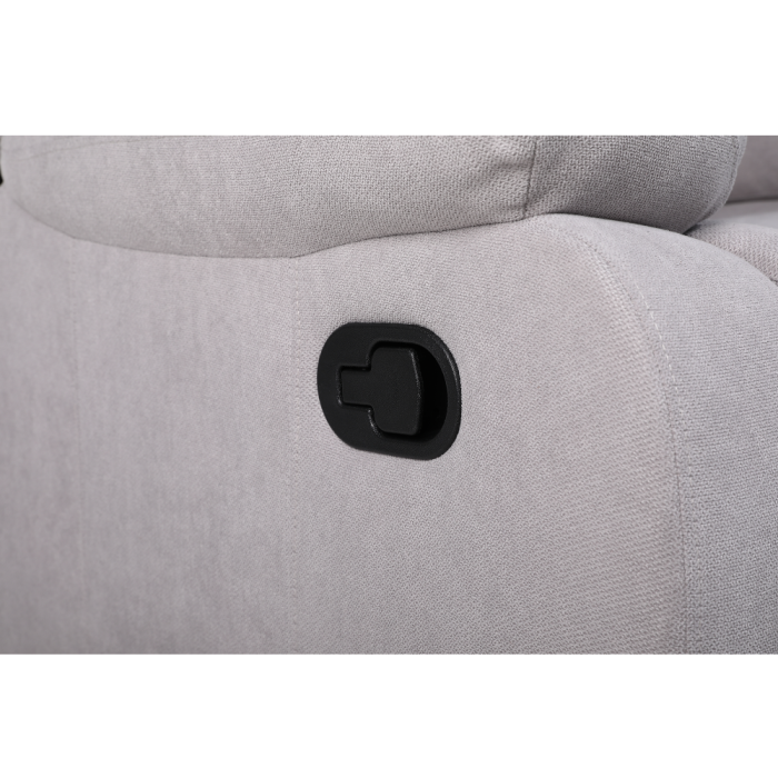 Fotoliu relaxant  reglabil cu recliner , material stofa gri deschis, confortabil [6]