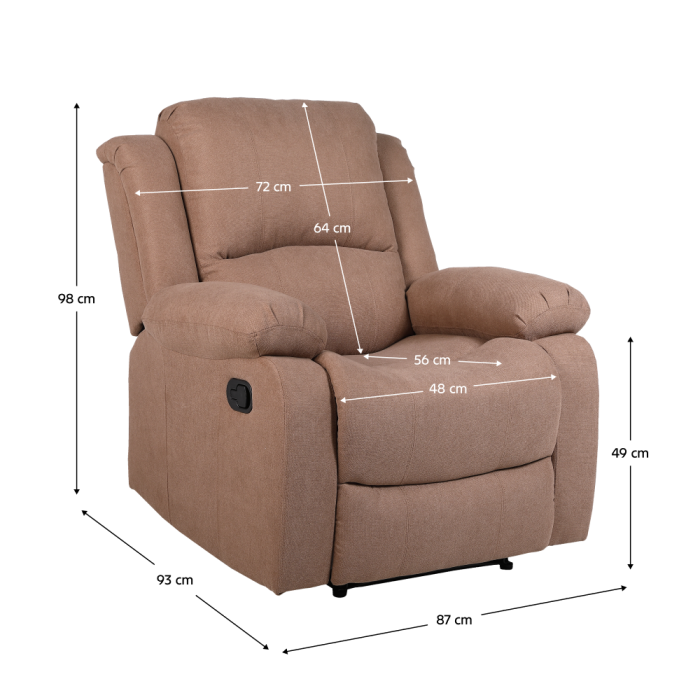 Fotoliu relaxant reglabil, material maro, ASKOY NEW [19]