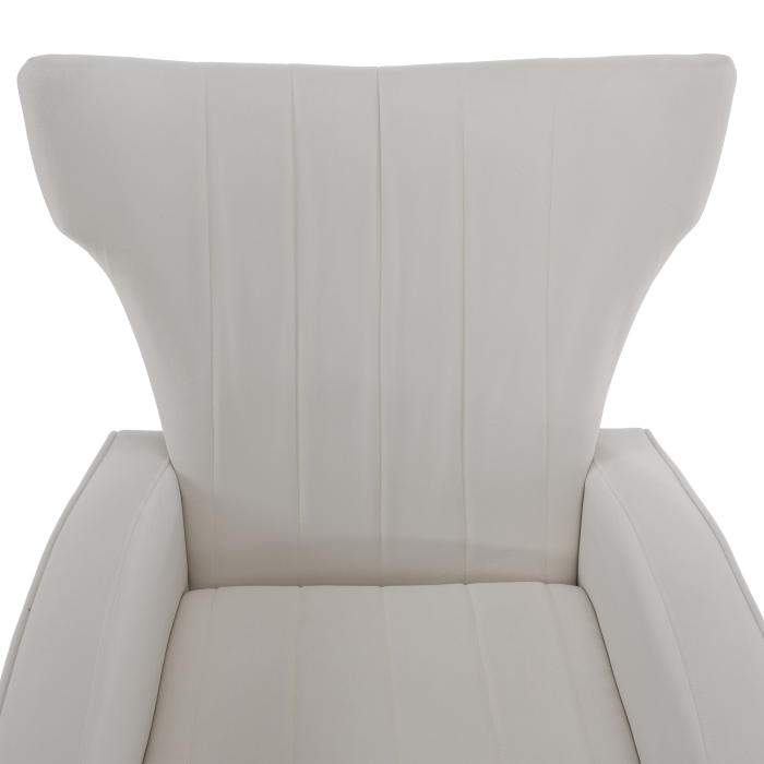 Fotoliu relaxant, ţesătură Velvet bej, BARET [3]