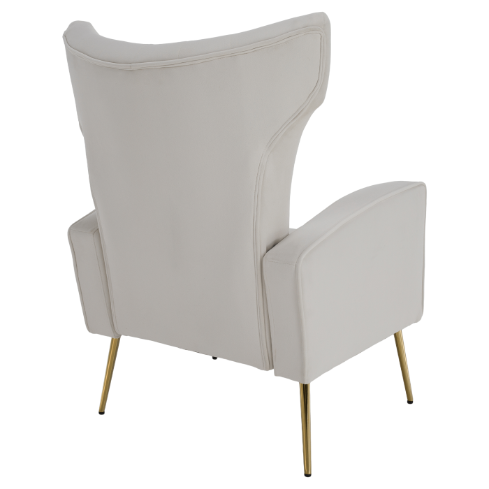 Fotoliu relaxant, ţesătură Velvet bej, BARET [13]