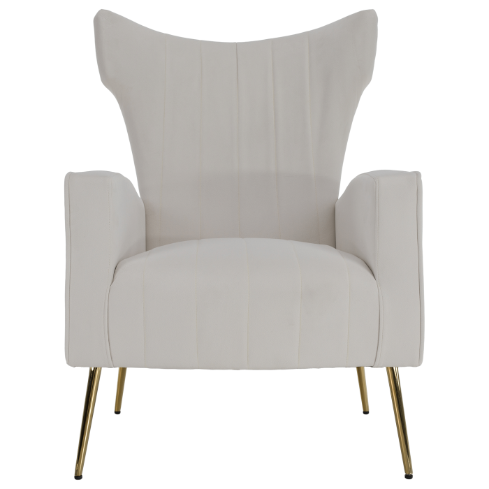 Fotoliu relaxant, ţesătură Velvet bej, BARET [10]