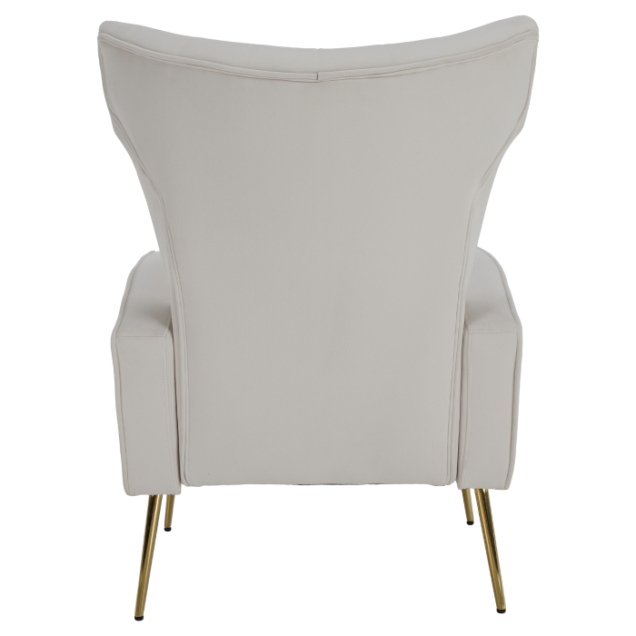 Fotoliu relaxant, ţesătură Velvet bej, BARET [14]