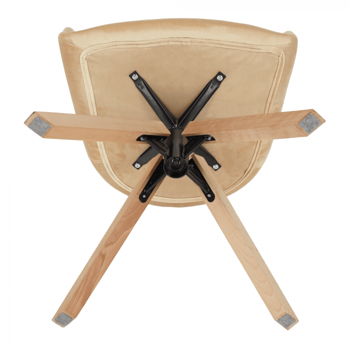 Fotoliu rotativ, bej/fag, DALIO [10]