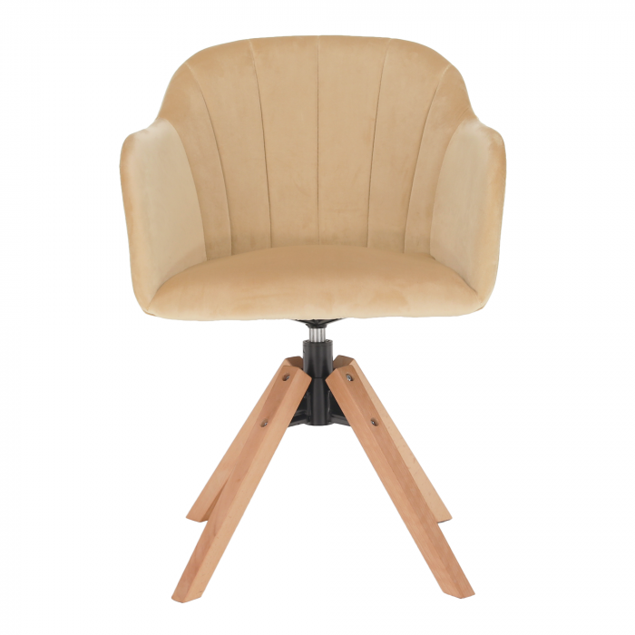 Fotoliu rotativ, bej/fag, DALIO [9]