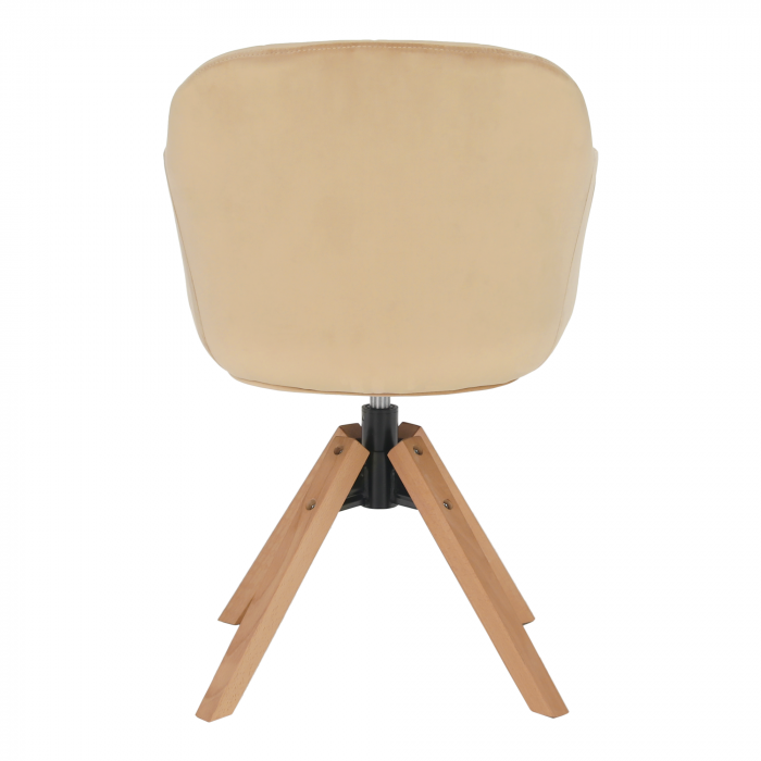 Fotoliu rotativ, bej/fag, DALIO [3]