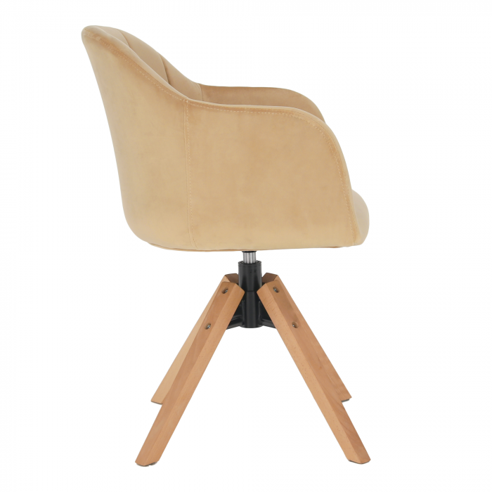 Fotoliu rotativ, bej/fag, DALIO [2]