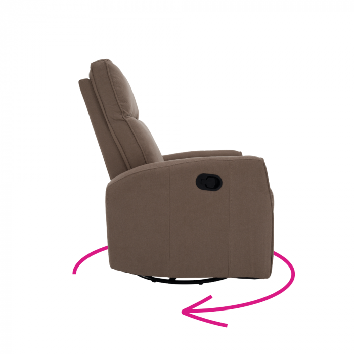 Fotoliu rotativ de relaxare, gri-maroniu taupe, MEKENZI [4]