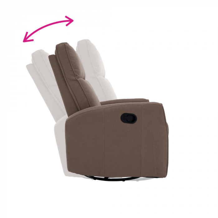 Fotoliu rotativ de relaxare, gri-maroniu taupe, MEKENZI [5]