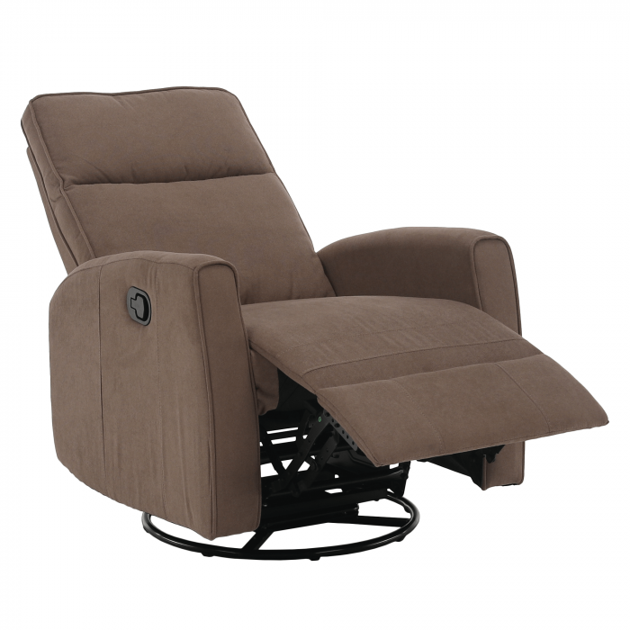Fotoliu rotativ de relaxare, gri-maroniu taupe, MEKENZI [12]