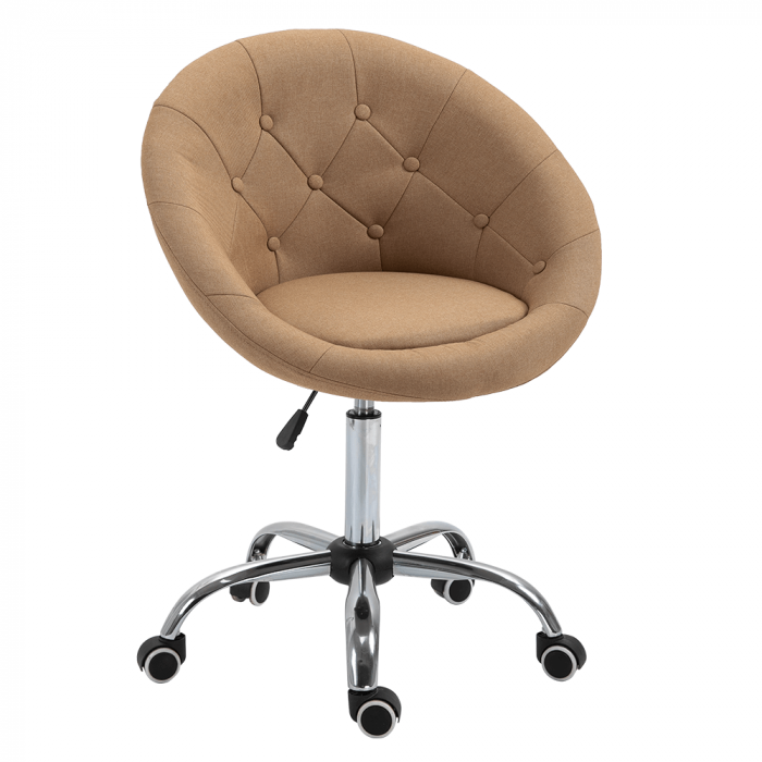 Fotoliu rotativ, material textil maro deschis, Bortis Impex [2]