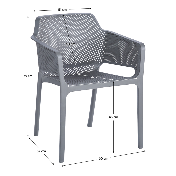 Fotoliu stivuibil, gri, LAVTON [5]
