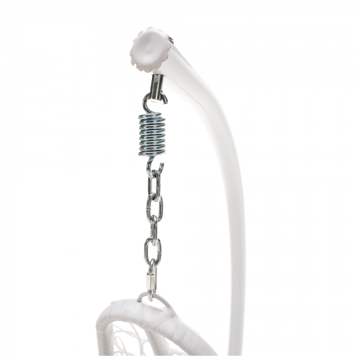 Fotoliu suspendat, alb / flori cu model, KALEA 2 NEW [6]