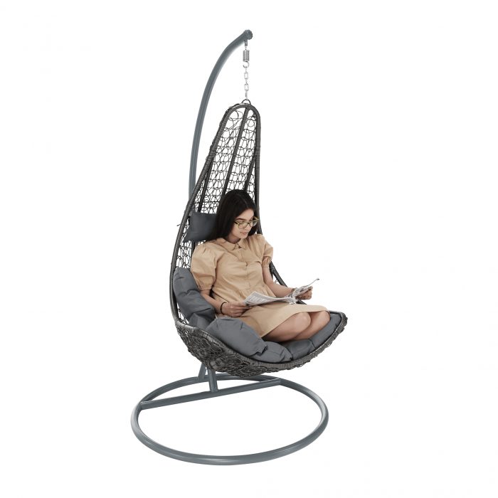 Fotoliu suspendat, gri/gri deschis, KALEA 2 NEW [12]