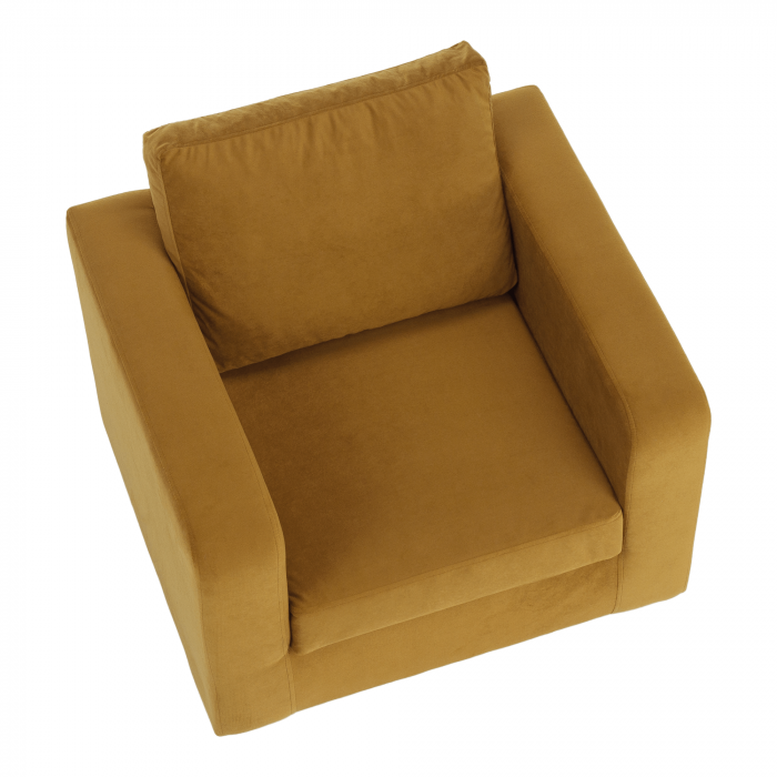 Fotoliu, ţesătură muştar, LUANA [8]