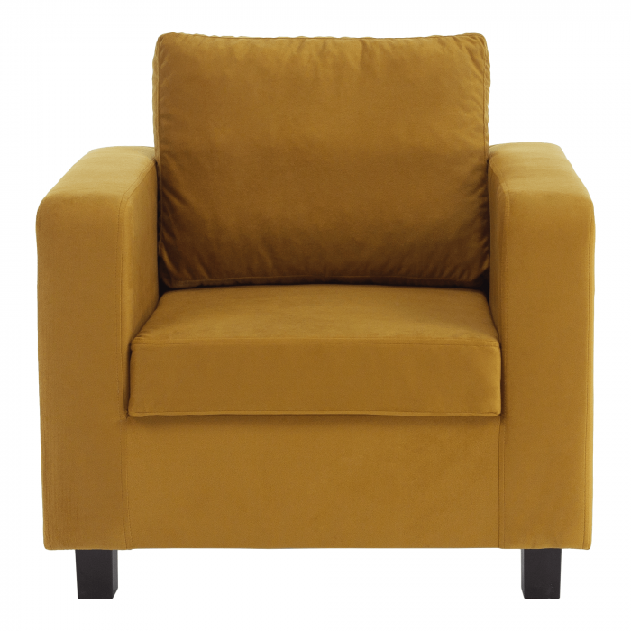 Fotoliu, ţesătură muştar, LUANA [5]