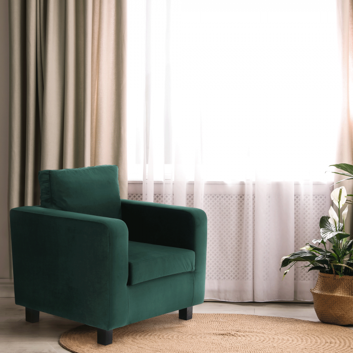 Fotoliu, ţesătură smarald, LUANA [5]