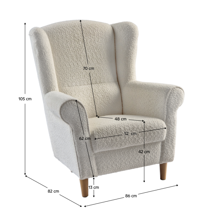 Fotoliu, textil crem Coral, CHARLOT [18]