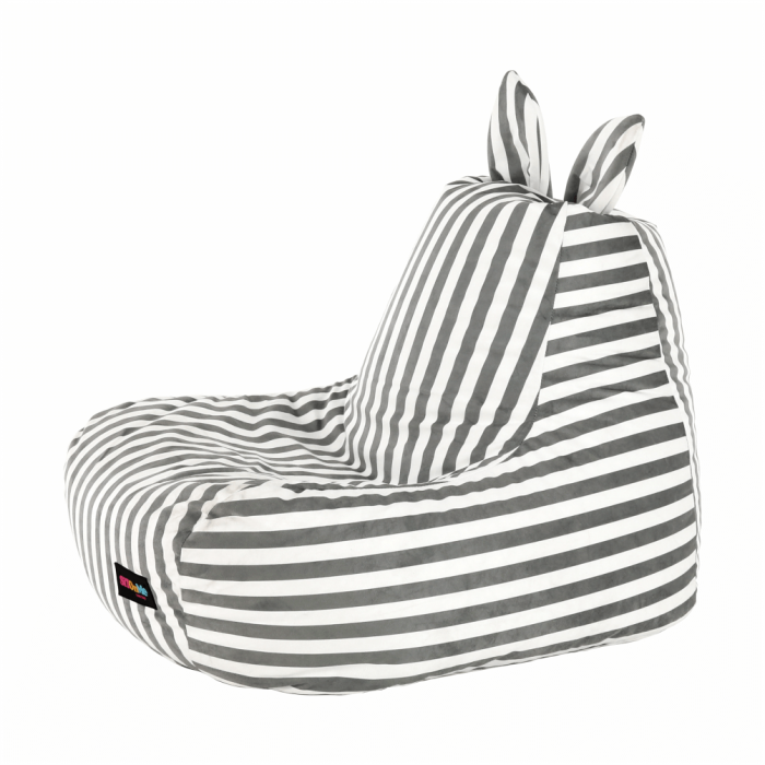 Fotoliu tip sac, alb/gri, LAPIN [14]