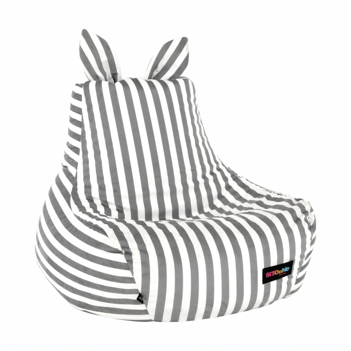 Fotoliu tip sac, alb/gri, LAPIN [12]
