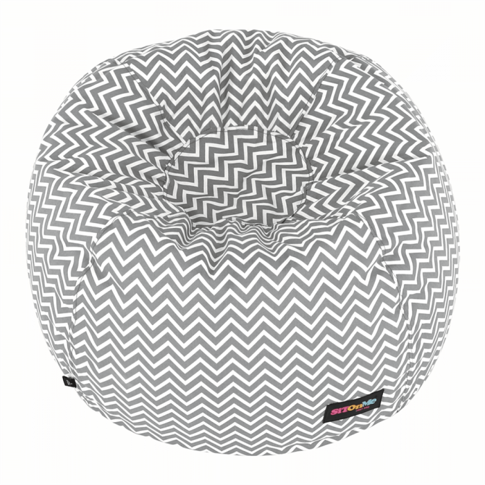 Fotoliu tip sac, gri/alb/model zig-zag, GOMBY [12]