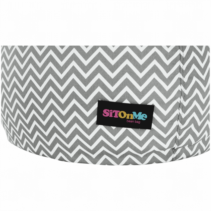 Fotoliu tip sac, gri/alb/model zig-zag, GOMBY [4]