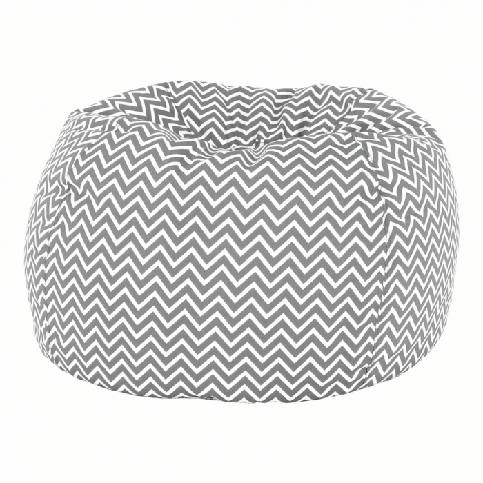 Fotoliu tip sac, gri/alb/model zig-zag, GOMBY [10]