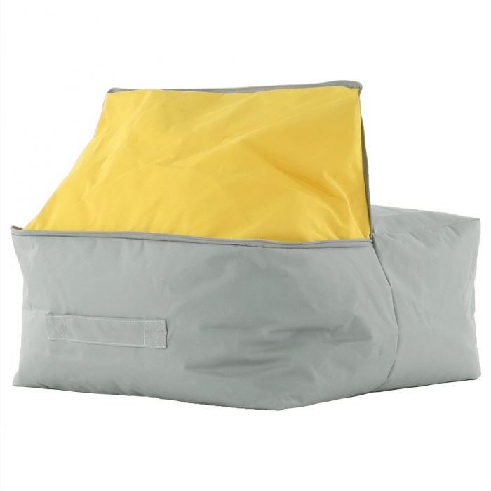 Fotoliu tip sac, gri/material textil verde, ALIMOR [6]