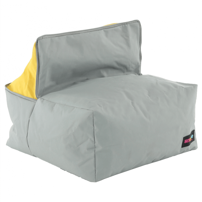 Fotoliu tip sac, gri/material textil verde, ALIMOR [8]