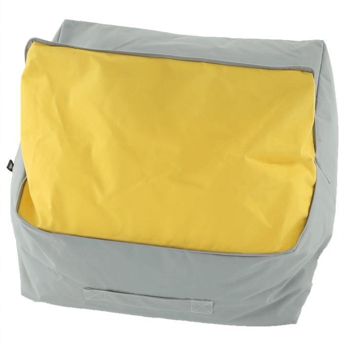 Fotoliu tip sac, gri/material textil verde, ALIMOR [10]