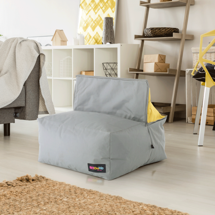 Fotoliu tip sac, gri/material textil verde, ALIMOR [30]