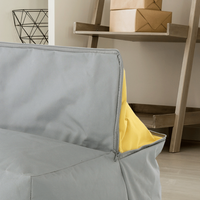Fotoliu tip sac, gri/material textil verde, ALIMOR [31]