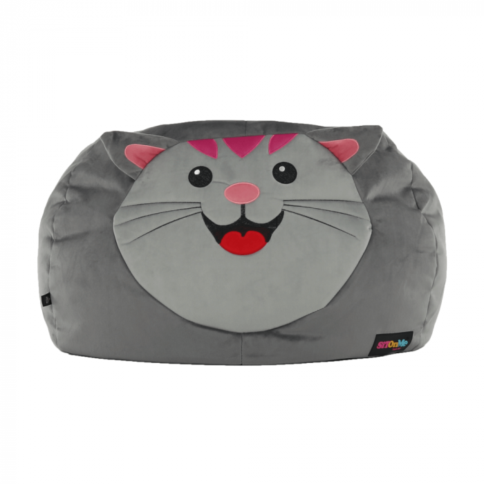 Fotoliu tip sac, material textil gri, BABY TIPUL 1 [4]