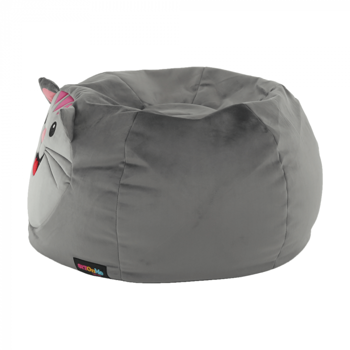 Fotoliu tip sac, material textil gri, BABY TIPUL 1 [8]