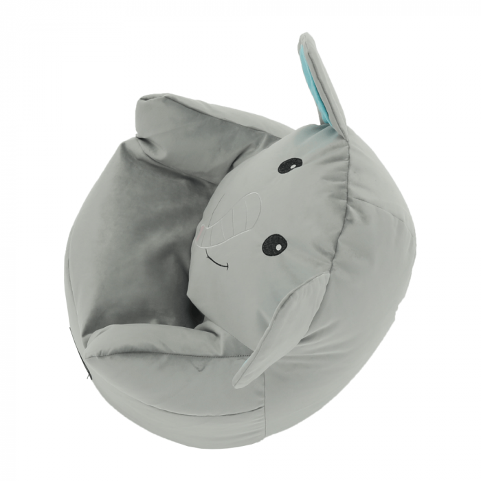 Fotoliu tip sac, material textil gri, BABY TIPUL 2 [8]
