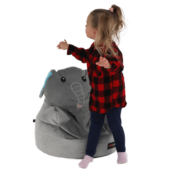 Fotoliu tip sac, material textil gri, BABY TIPUL 2 [24]