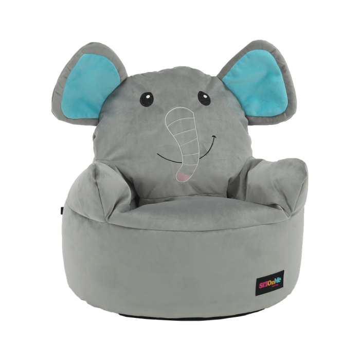 Fotoliu tip sac, material textil gri, BABY TIPUL 2 [2]