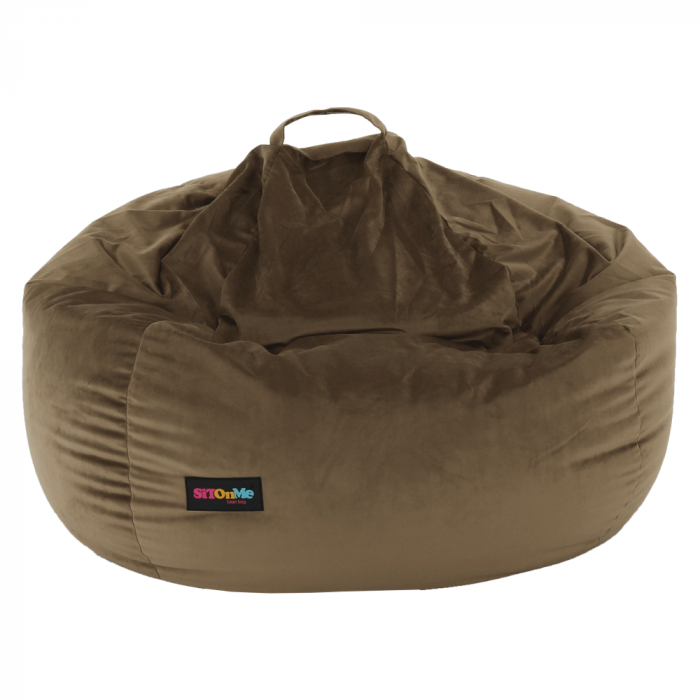 Fotoliu tip sac, material textil gri-maro TAUPE, TRIKALO [14]