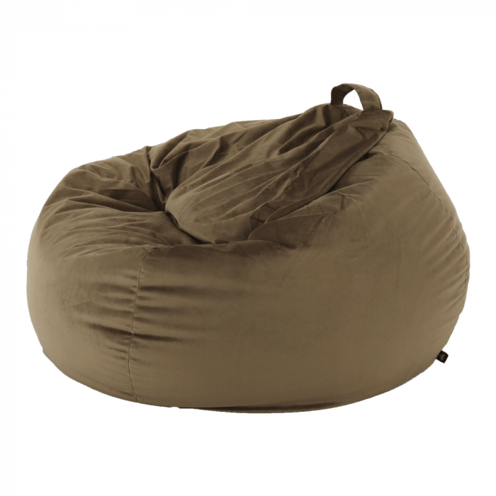 Fotoliu tip sac, material textil gri-maro TAUPE, TRIKALO [13]