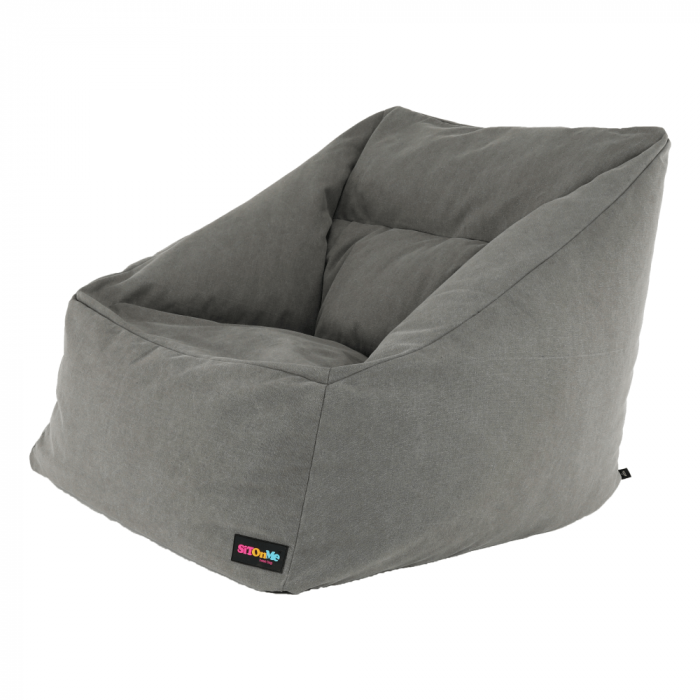 Fotoliu tip sac, material textil gri, URASON [11]