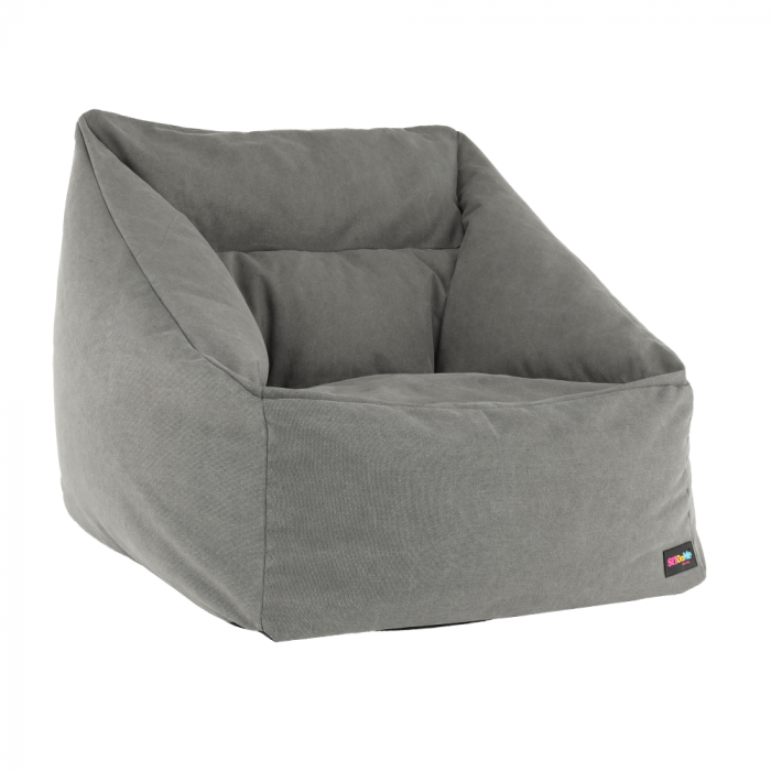 Fotoliu tip sac, material textil gri, URASON [7]