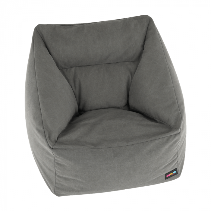 Fotoliu tip sac, material textil gri, URASON [12]