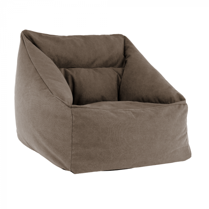 Fotoliu tip sac, material textil maro, URASON [2]